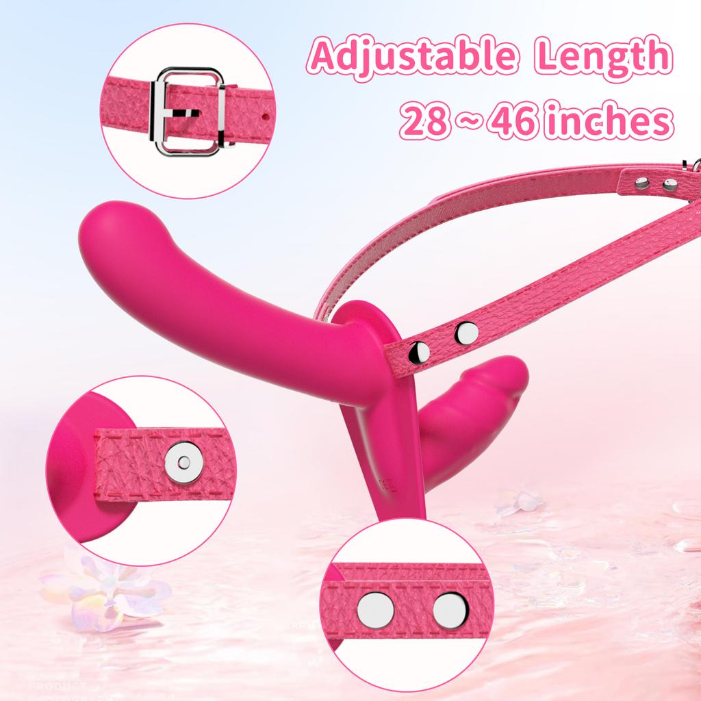 Double Dildo Wearable Panty Dildo Vibrator Adjustable Strapless Silicone Double Dildo G-spot Stimulation Remote Controls Erotica Toys