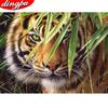 5D DIY Diamond Painting Full Round Drill Embroidery Tiger Animal Diamond Embroidery
