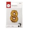 Ballon Chiffre 8, 40cm, 1pce. , or