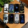 Аниме B-blue L-Lock Чехол для телефона для Samsung Galaxy A73,A72,A71,A70,A53,A52,A51,Мягкий силиконовый черный чехол