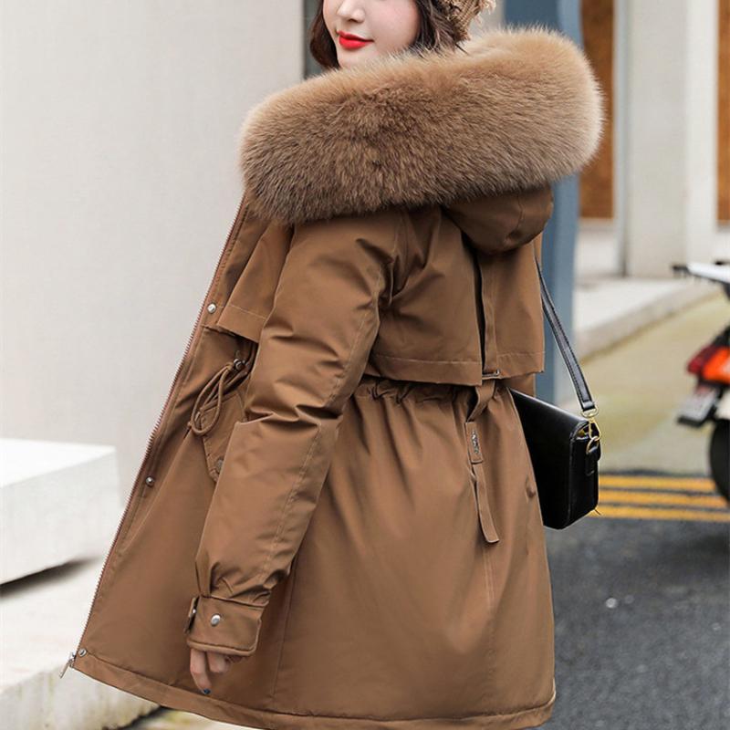 Зимнее пальто женское шерстяное пальто Parker Coat женское меховое пальто с капюшоном