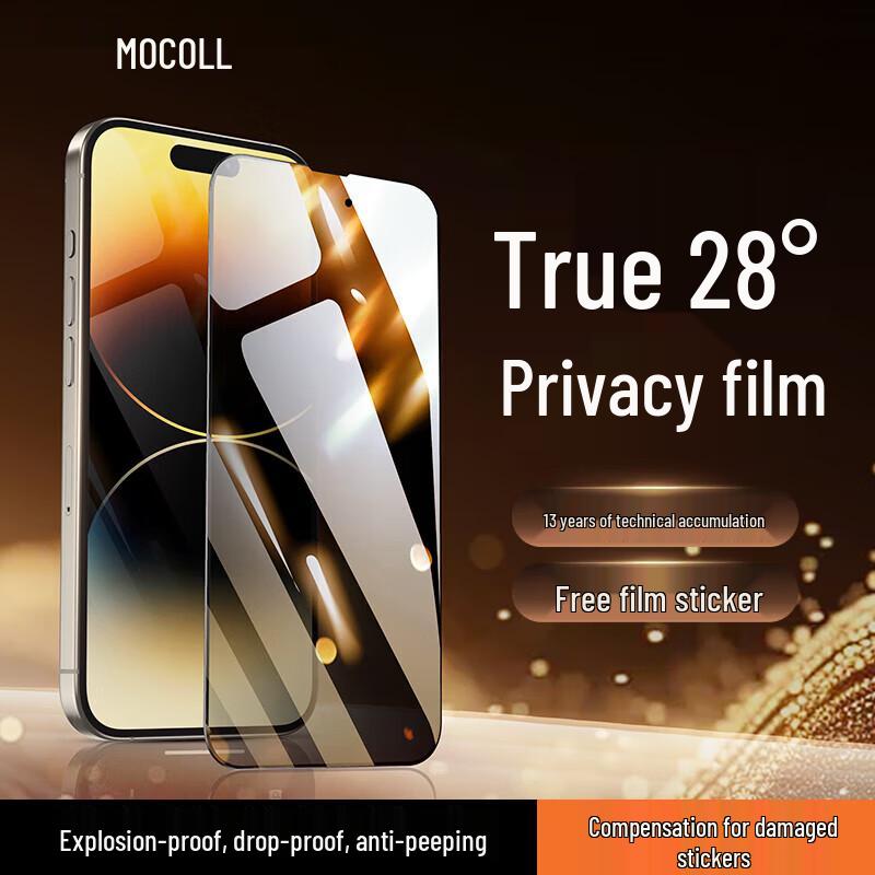 MOCOLL Premium Tempered Glass Screen Protector with Easy Installation Kit
