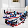 3PC Racing Car Comforter Set Modern Sports Car Duvet Collection with 2 Pillowcases for Bedroom Or Guest Room Decor