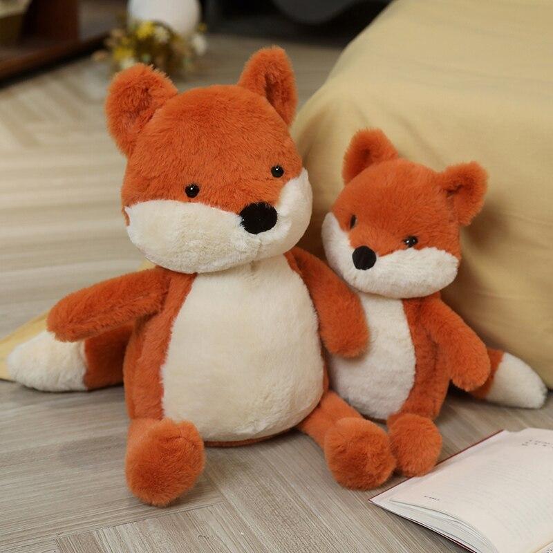 35 -90cm Soft Fluffy Fox Plush Toy Cute Cartoon Animal Fox Stuffed Doll Girls Lover Valentine 'S Gift Kawaii Sofa Decor Pillows