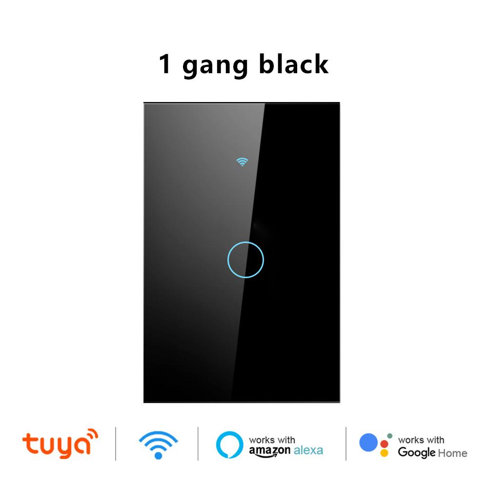 EU/US Smart Switch Alexa RF433 No Neutral Tuya Control Works With Google 1/2/3 Gang Smart Life Home Light WiFi Touch Switches