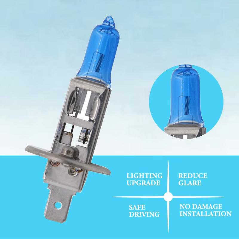 2 шт. 100 Вт Галогенная лампа H4 H1 Лампа для автомобильной фары H7 H8 Противотуманные фары 9005 9006 Автомобильный дневной ходовой свет Супербелый 12 В Светодиодный ДХО