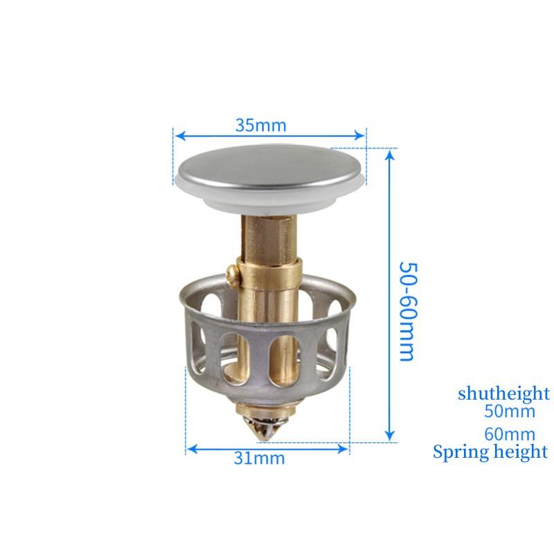 Basin Drains Universal Metal Filter Valve Pop-up Drainer Waster Stopper Bathtub Strainer Plug Hair Catchers Bathroom Accessories