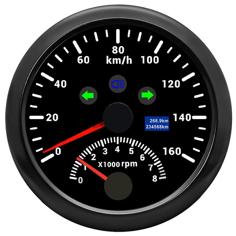 85mm GPS Speedometer With Tachometer 200KM/H 120KM/H Universal Car Truck Boat Speed Meter 85MM Holder Sensor For Car Boat 9-32V