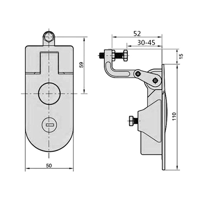 Durable Cabinet Coated Metal Hasp Latch with Key Compression Lock Latch Handle for Toolbox Camper Trailer Truck Caravan Lock