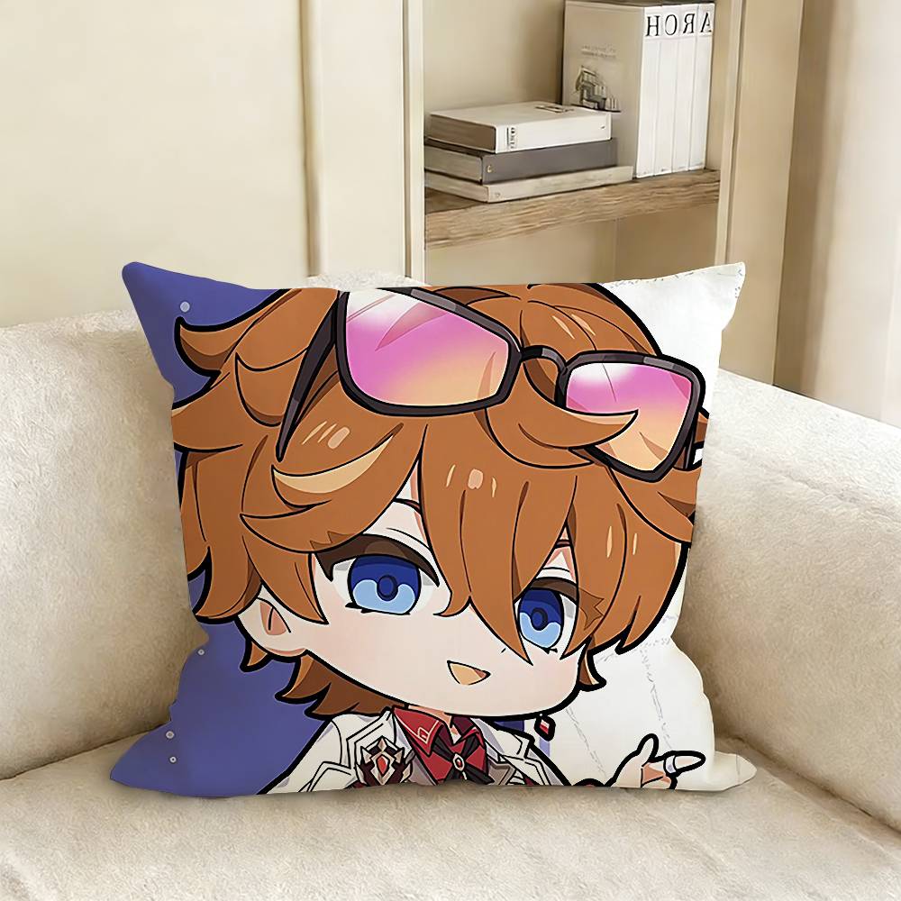 Super Popular Game Anime G-Genshin I-Impact Pillow Cover Sofa Cushion Cover Home Room Decoration Children Gift