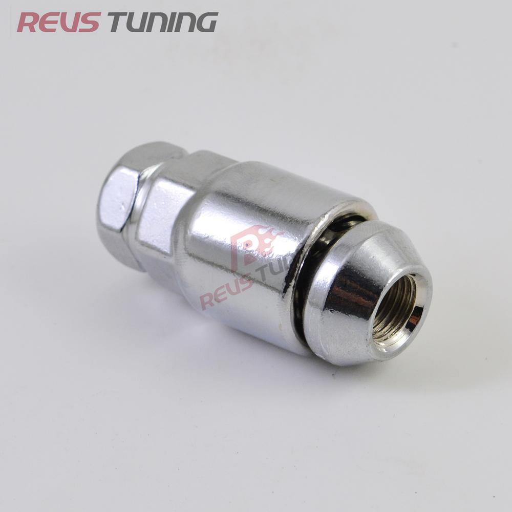 4nuts+1Key Anti Theft M14X1.5 M12X1.5 M12X1.25 Open End 21mm Steel Car Alloy Wheel Rim Locking Nuts Lock Lug Nuts