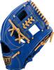 ZETT Youth Baseball Soft Navy x Pastel Brown BJGB74530F Glove, Steer, All-Around, Left-Handed Throw, (2532), Size M,
