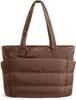 Large Capacity Women's Tote Bag Lightweight Puffer Quilted Handbag Yoga Gym Travel Bag Stylish Casual Shoulder Tote
