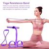 Figure 8 Resistance Band 6-Tube Pedal Puller with Handle Multifunction Elastic Yoga Sit-up Pull Rope Men Women