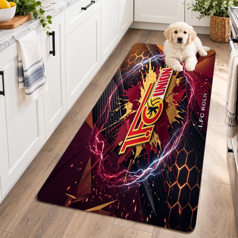 Flannel Kitchen Mat Union Berlin FC Soft Area Rug Non Slip Floor Carpet Home Decoration