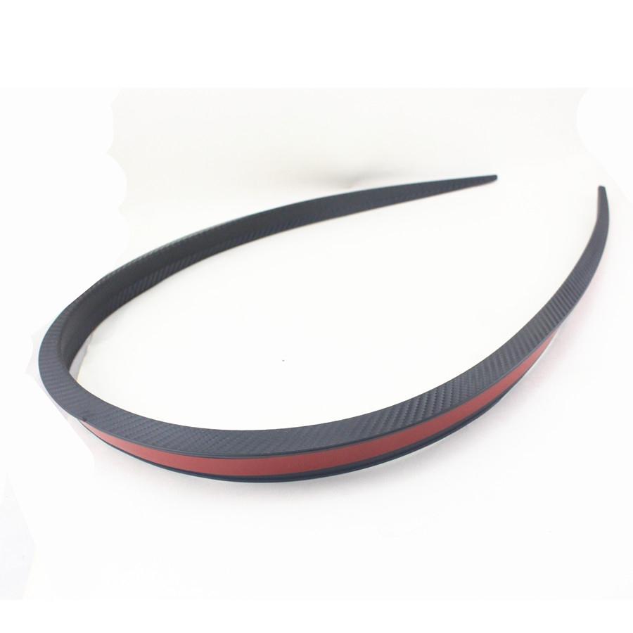 51" Carbon Fiber Look Car Rear Spoiler Tail Trunk Roof Wing Lip Trim Sticker PU