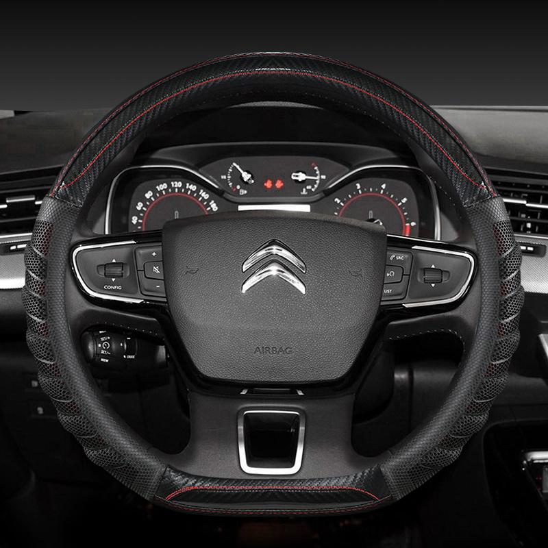 Car Steering Wheel Cover For Citroen C4 Cactus C3-XR Spacetourer 2017 2018 - C4 2010 2011 - D Type Steering