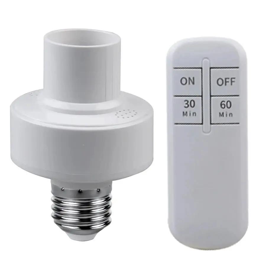 Wireless E27 RF Led Bulb Holder AC 85-265V Socket Lamp Base Adapter Converter 433MHz Remote Control ON/OFF Timmer for Light Bulb
