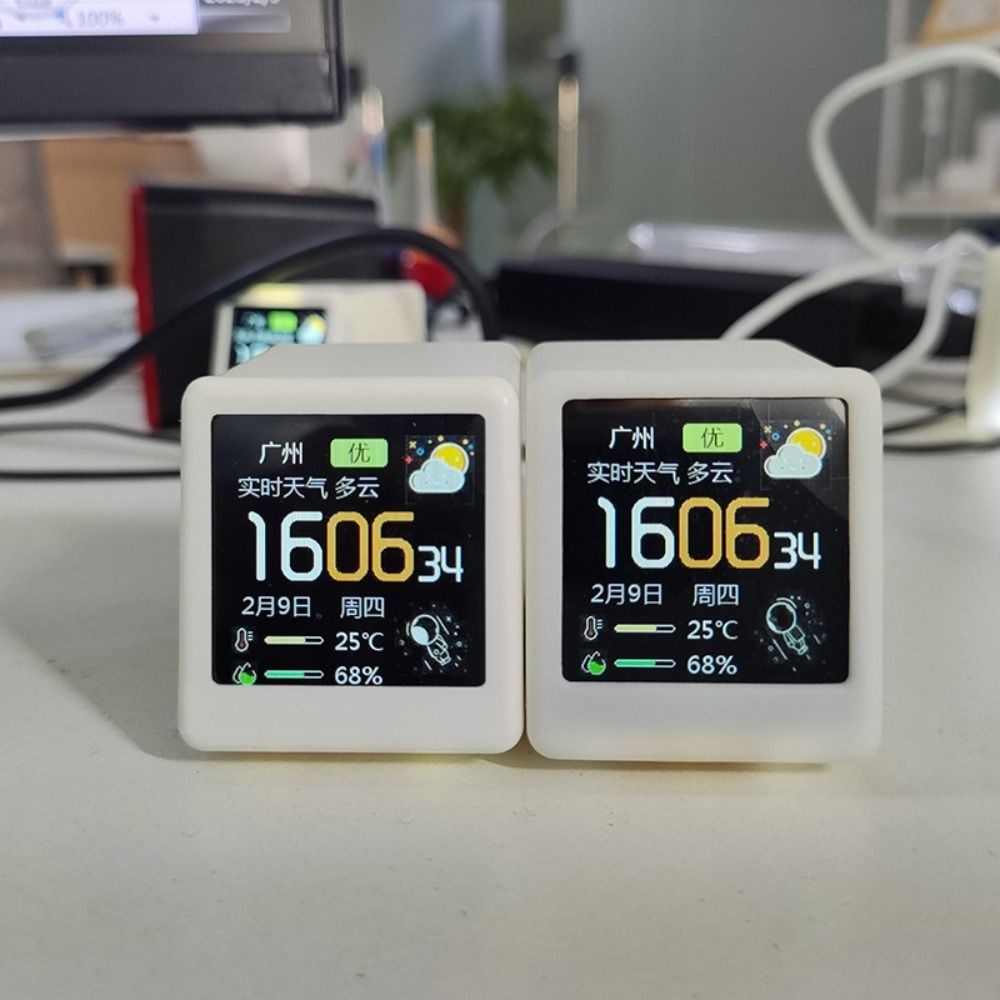 English Version Smart Weather Clock Simple Operation WiFi Desk Clocks Multipurpose Desktop