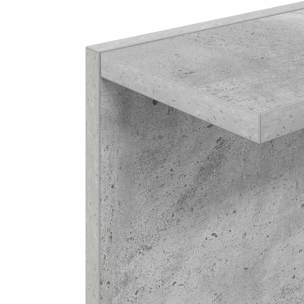 Wall Shelf 2 pcs Concrete Grey 22 x 15 x 100 cm Wood Material