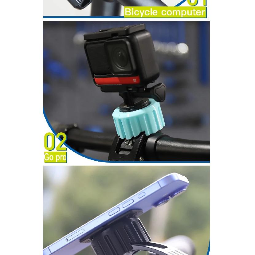 RRSkit Folding Bike Computer Mount Centered Computer Base Multi-Functional GoPro Mount For Brompton A C P For Dahon Wide Buckle