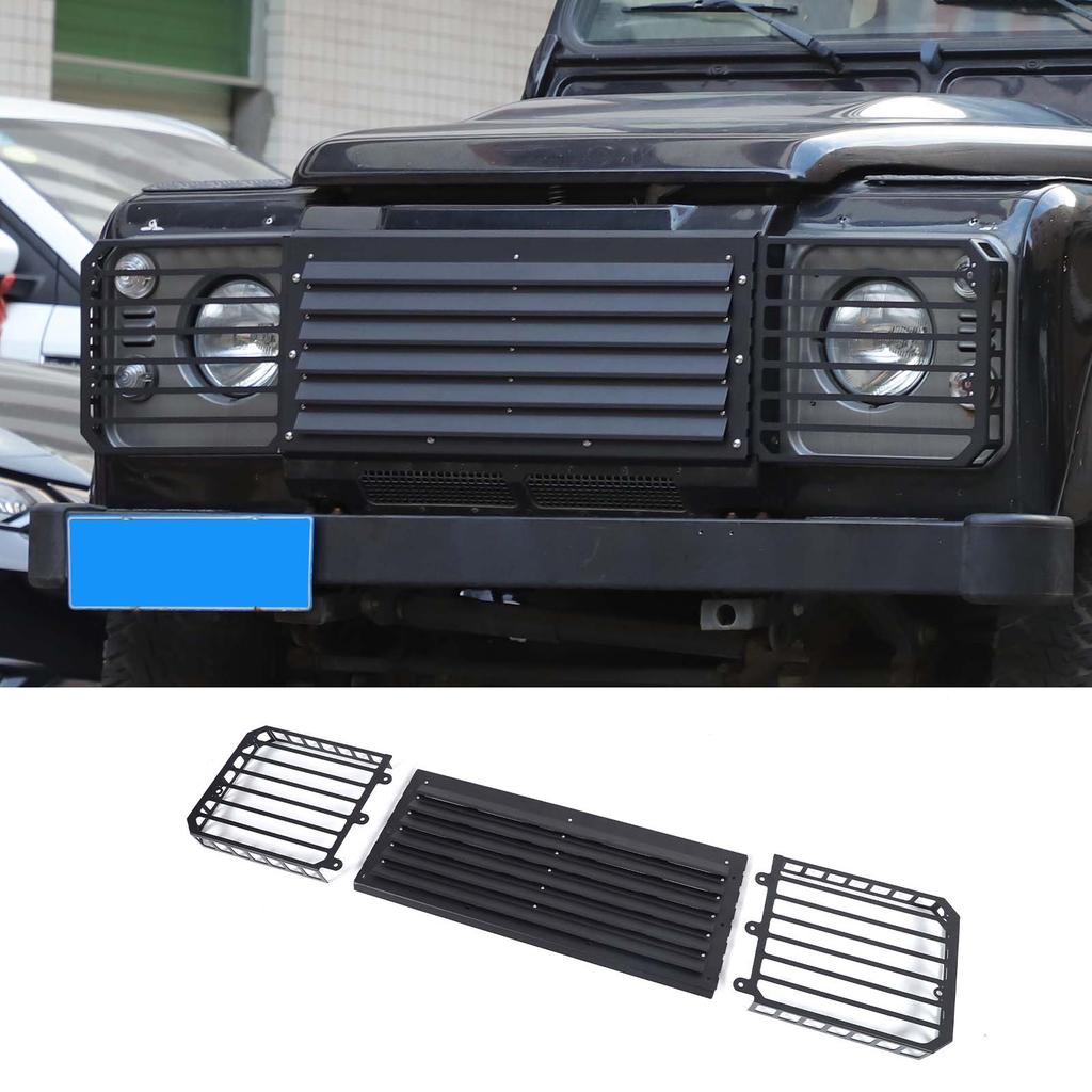 BJL1 Для Land Rover Defender 90 110 130 2004-2019 Центральная решетка Защитная сетка для фар Автомобильная защитная крышка фар Автоаксессуары