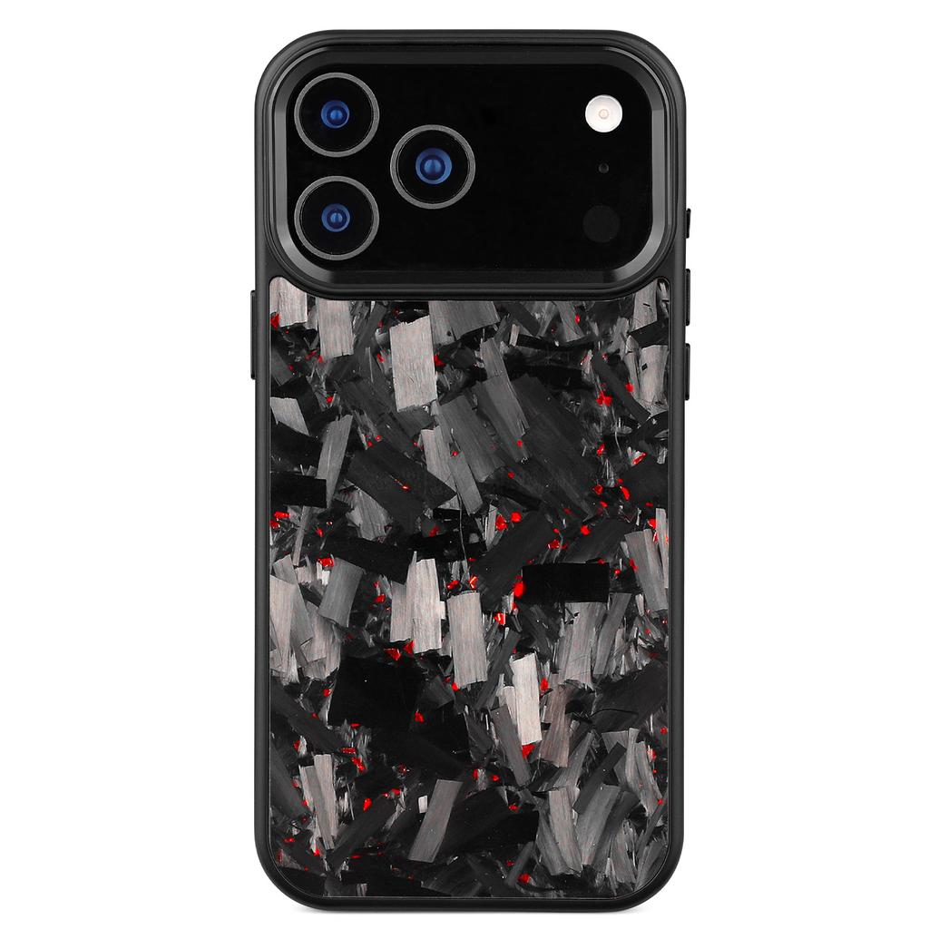 Для iPhone 18 17 Pro /18 17 Pro Max Чехол из кованого углеродного волокна с MagSafe и металлическими кнопками/объективом камеры Противоударный чехол для телефона