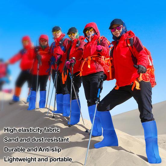 2Pcs Outdoor Shoes Covers Kids Men Women Universal Camping Hiking Travel Reusable Waterproof Sand-Proof High Top Snow Rain Boot Protector Covers