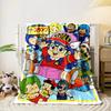Brightly colored cartoon characters in a lively, playful group scene. for all seasons blanket lunch break throw gift