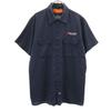 Short Sleeve Work Shirt L Navy Corporate Men's Used
