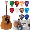 10 Pieces Multicolor Guitar Picks Celluloid Premium Plastic Guitar Picks with Pick Holder 0.46/0.71/0.96mm Guitar Accessories
