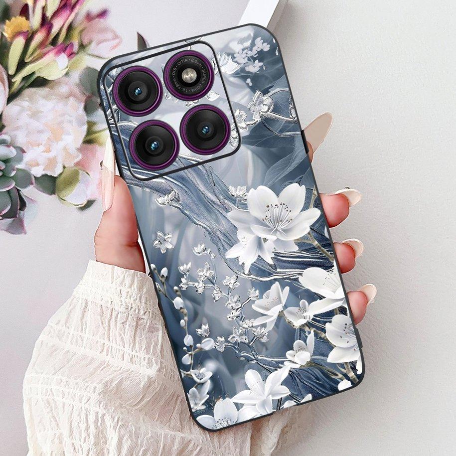 For Motorola Moto Edge 60 Pro 2025 Case Fashion Flower Bowknot Soft Silicone Back Cover For Moto Edge 60 Fusion Edge60 60s Coque