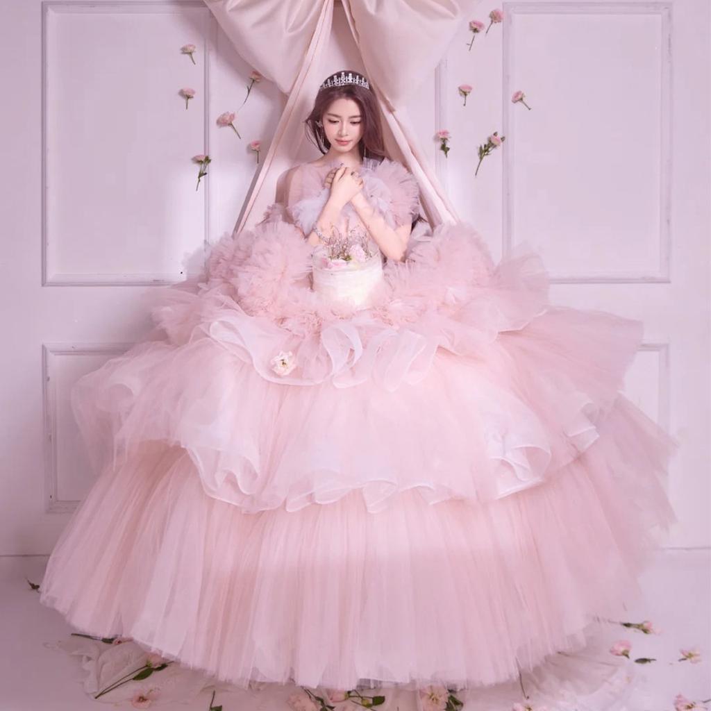 Новое свадебное платье французский интерьер вуаль Мори сладкая одежда супер-фея фото-платье