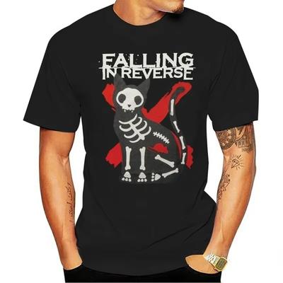 Смешная мужская футболка Falling In Reverse Крутые удобные топы Мужская повседневная свободная футболка с коротким рукавом Харадзюку Оверсайз футболка