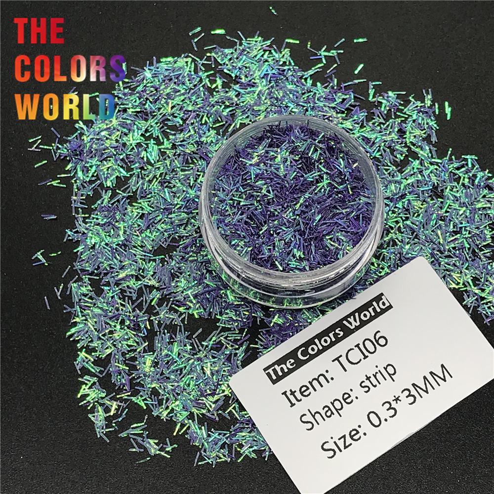 TCT-199 перламутровые переливающиеся цвета 0,3*3 мм мишурная полоска короткая планка для украшения ногтей гель для ногтей блестки для тела ручная работа