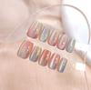 Gradients Cat Eyes Press on Nails Lightweight and Easy to Stick Fake Nail for Hot Girl Dress Matching