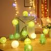 20LED Cotton Thread Wrapped Fairy Light String Cotton Ball Fairy Light Indoor Boudoir Bedside Carpet Decoration Wedding Christmas Holiday Lighting
