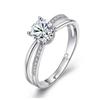 925 Sterling Silver Luxury Female AAA White Zircon Bridal Wedding Ring Engagement Rings For Women S-R131