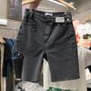 Summer Hole Denim Shorts Women's High Waisted Five Point Fashion Casual Straight Leg Shorts Plus Size