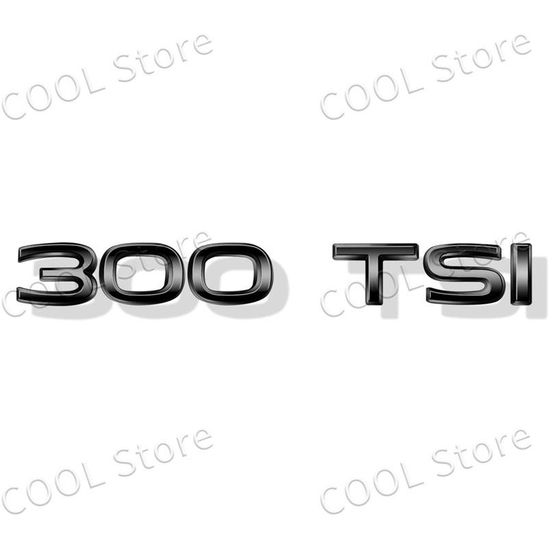 EPYFH1 1Pcs 3D Metal 230 280 300 330 380 TSI Fender Tail Car Logo Side Badge Rear Trunk Emblem Sticker For VW Golf Jetta Passat MK4 MK5