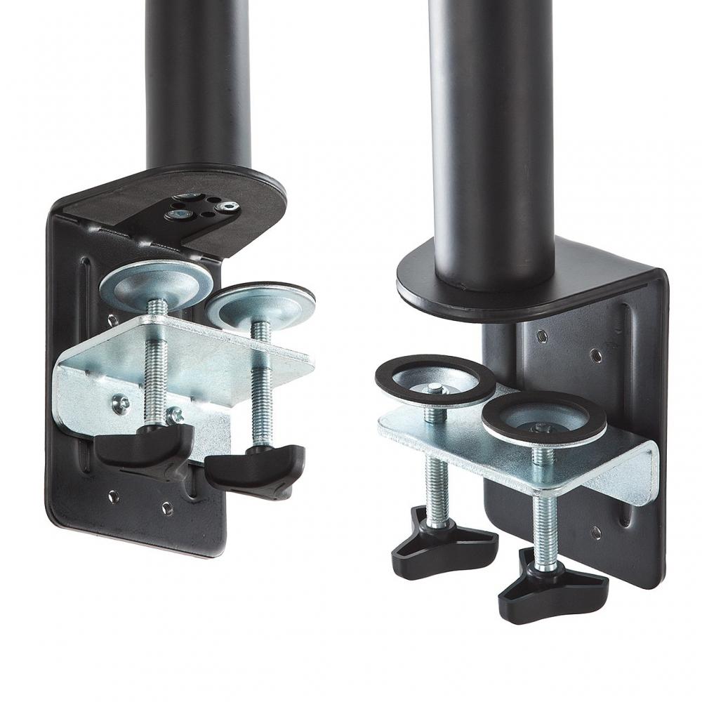 Кронштейн монитора Sanwa Direct, совместимый с двумя мониторами, 2 экрана, 3 шарнира, фиксированный зажим 100-LA030