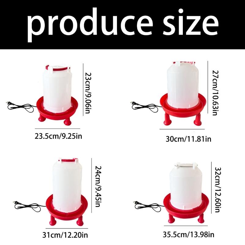 Efficient Electric Heated Waterer for Livestock with Safety Mechanisms Water Dispenser Feeder for Poultry Duck Chicken