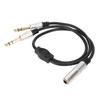 Plug and Play 6.35mm 1 to 2 Y Splitter Cable Speaker Y Extension Cable  Amplifier Use