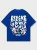 Believe Inovr World Street Letter Graphic Clothing Men Высококачественная футболка Летние хлопковые футболки Хип-хоп Street Loose Tops