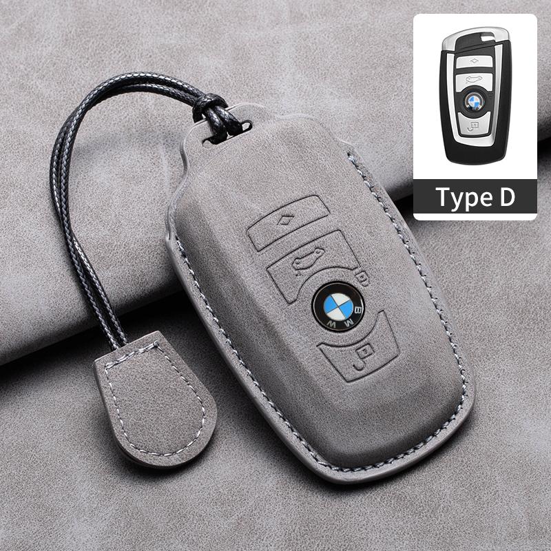 JYPK6 Sheepskin Leather Car Key Case Cover Accessories For BMW 1 2 3 4 5 6 7 Series X1 X3 X4 X5 X6 F36 F25 F26 F30 F34 F10 F07 F20 Z10