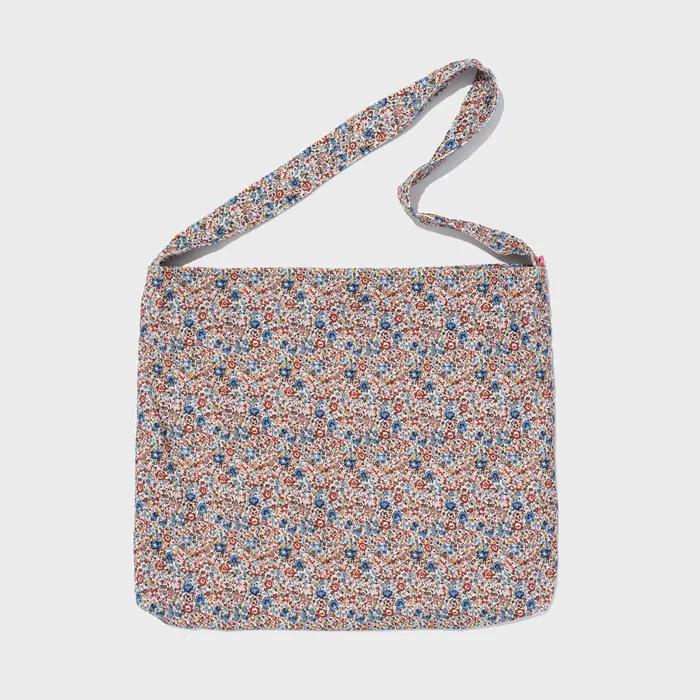 Corduroy Flower Eco Bag (Blue)