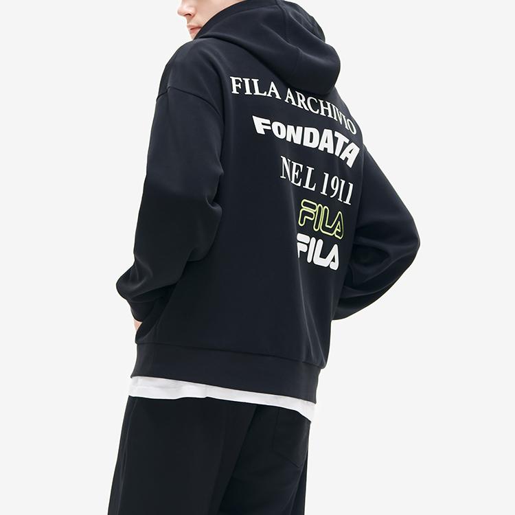 New FILA Sweatshirts Men's Jet Black F11M219211F-BK