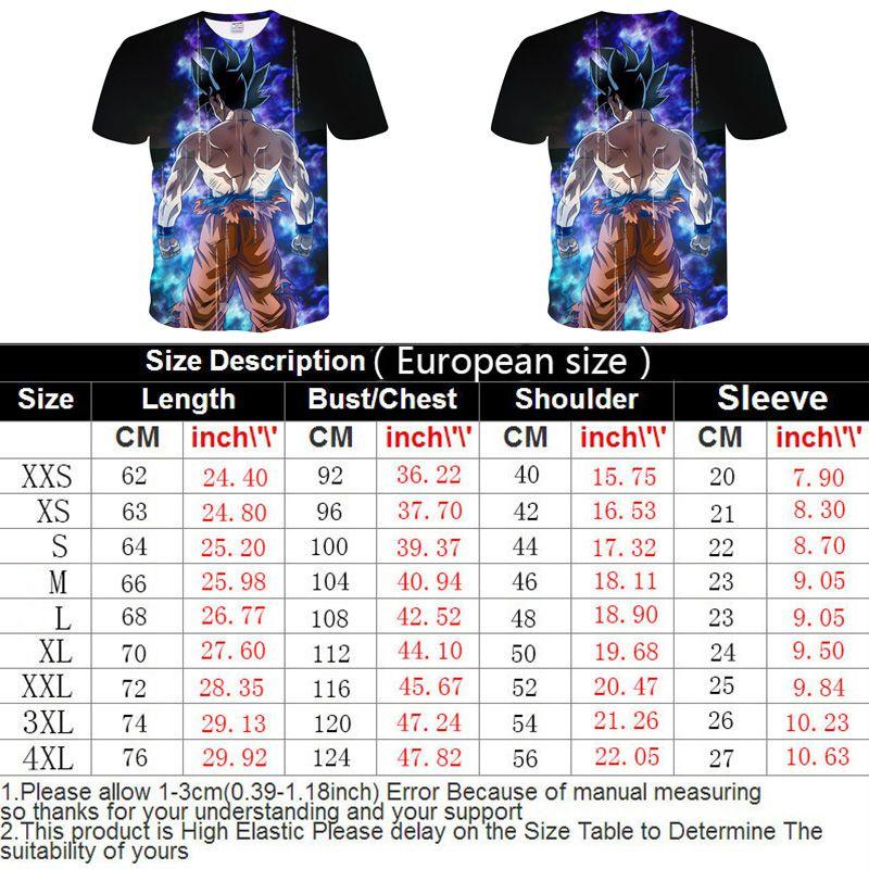Exquisite 3d Print Dragon Ball Z Vegeta Goku Super Saiyan Casual Tee Anime Shirts