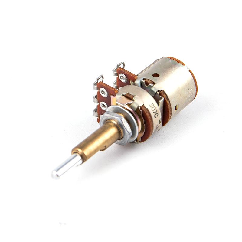 16type Double Shaft Potentiometer With Switch A50K B50K Shaft Length 30mm High Quality