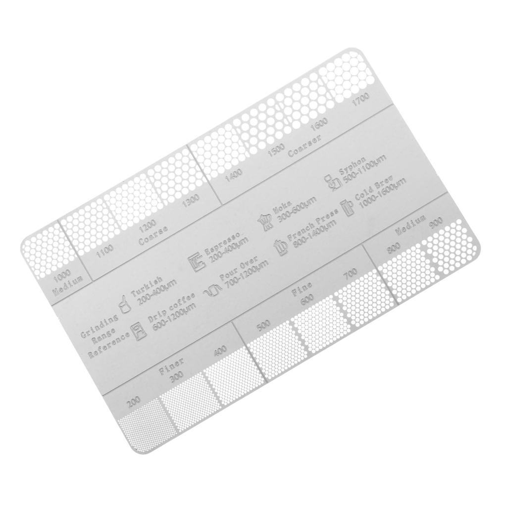 Grind Reference Card Coffee Grind Size Ruler Metal Grind Size Reference Card Essential Tools Gift for Coffee Enthusiasts